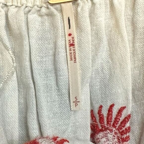 FREE PEOPLE Women’s White Emory Embroidered Boho Midi Dress Size Small - Picture 6 of 8